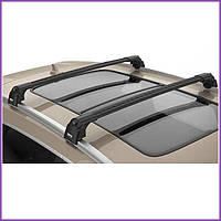 Багажник на крышу Mitsubishi ASX 2010- на интегрированные рейлинги черный Turtle