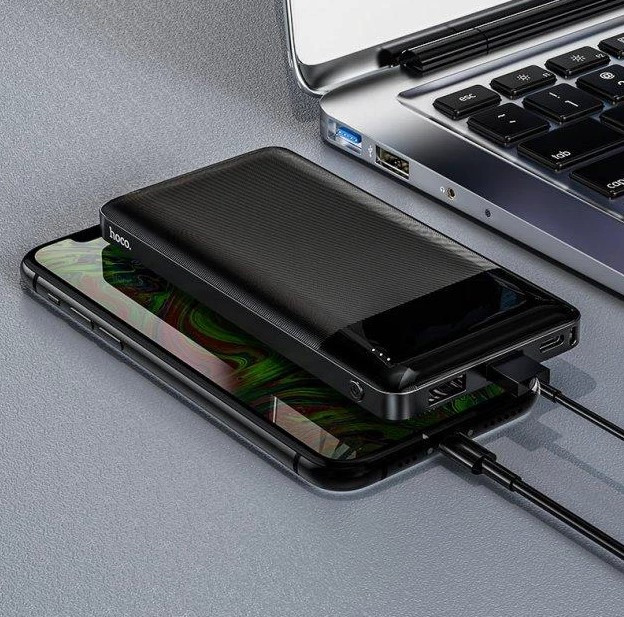Зовнішній акумулятор Power Bank HOCO J72 10000 mAh Чорний, фото 1