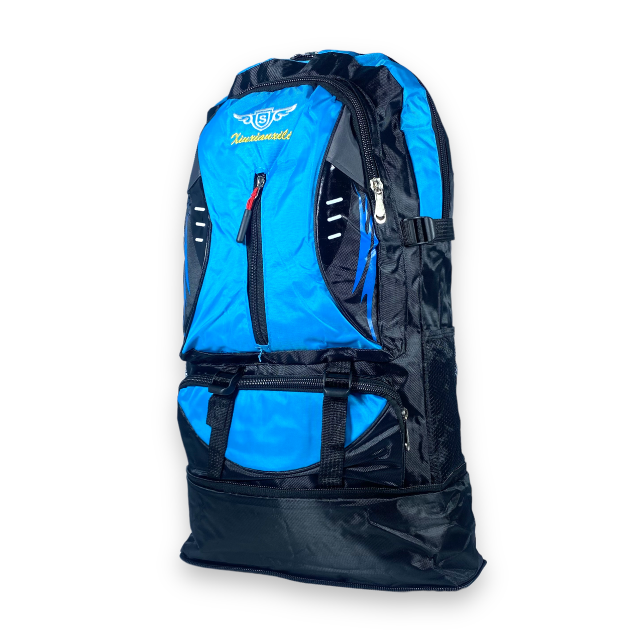 Рюкзак туристичний з розширенням, 36 л, один відділ, 3 фронтальні кишені, розмір: 50(62)*35*17 см, синій