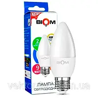 LED лампа Biom 9w E27 4500K свічка