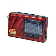 Радіо від акумулятора та батарейок з MP3 USB Golon RX-6633 Red