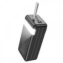 УМБ портативний зарядний Power Bank HOCO Electric J86B 60000mAh 4USB, Lightning, Type-C, QC, 5A, Black (N019635), фото 4