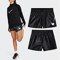 Nike w nk swsh run short dd6831-010 женсике шорти спортивние чорние оригинал - M