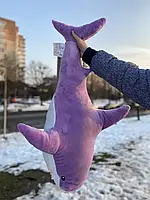 Мягкая игрушка Акула из ИКЕА, фиолетовая 100см. Подушка игрушка Акула