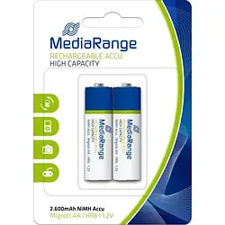 Акумулятор MediaRange AA HR6 NiMH 2 шт High capacity rechargeable (MRBAT123)