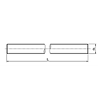 DIN 976 Шпилька різьбова 8.8 цинк, фото 2