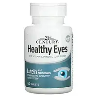 Вітаміни для очей, Лютеїн зеаксантин, 21st Century, домішка для здоров'я очей, лютеїн і антиоксиданти, 60 табл