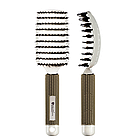 Щітка для волосся масажна продувна Salon Professional з ворсом вигнута 0077B, фото 3