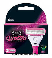 Сменные женские кассеты для бритья Gillette Quattro For Women 3шт. Оригинал