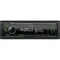 Автомагнитола Kenwood KMM-105GY USB, 1 Din, подсветка Green