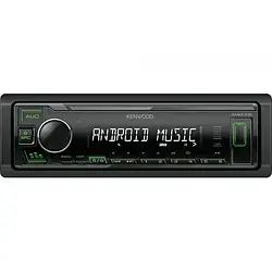 Автомагнітола Kenwood KMM-105GY USB, 1 Din, підсвічування Green