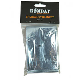 Ковдра з фольги Kombat UK Emergency Foil Blanket (1,32 х 2,10 м)