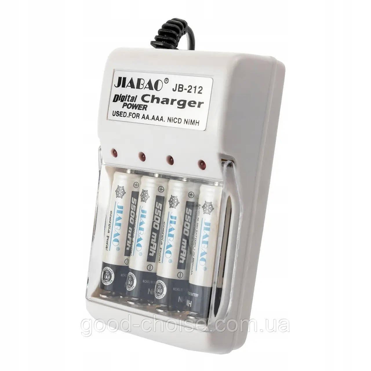 Зарядное устройство + 4 аккумулятора ААА (1,2В, 600мАч) Jiabao JB-212 / Зарядка для аккумуляторных батарей - фото 6 - id-p1766013991