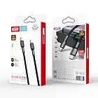 Дата-кабель XO NB183B Type-C (тато) - Type-C (тато) 1M Black 60W PD, фото 2