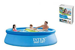 Надувний басейн 244х76 см Intex 28110 Easy Set, наливний сімейний басейн, 2420 л