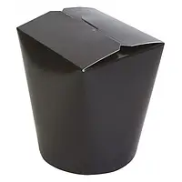 Коробка паперова ВОК 750мл чорно/біла (d-9,5/h-9,5 см)