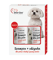 Набір шампунь-кондиціонер для собак  Over Zoo з білою та світлою шерстю 240мл