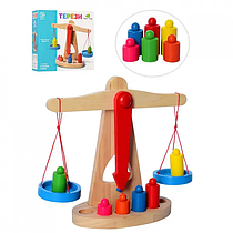 Дерев`яні демонстраційні навчальні ваги (терези), MD 0920