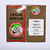 Голки швейні універсальні ORGAN №100 для побутових швейних машин паперова упаковка 10 штук (6981)