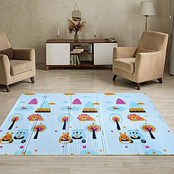 Дитячий килимок для розвитку Морський світ – Ліс 150х200х1 см з сумкою складною на підлогу (271)