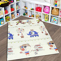 Дитячий ігровий килимок Ростомер-Слоніки 1200x1800x8мм складний трансформер з сумкою вологостійкий (283)