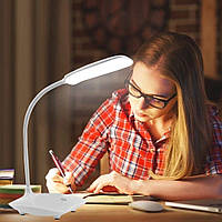 Настільна акумуляторна лампа LED світлодіодна складана 27см біла
