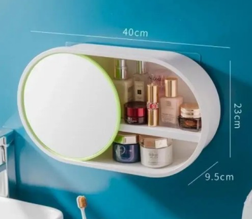 Органайзер для косметики з дзеркалом W-30 Зелений, фото 4