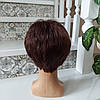 Перука коротка з термоволосся темно-каштановий мікс TR 9714- 2/33, фото 3