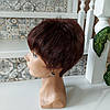 Перука коротка з термоволосся темно-каштановий мікс TR 9714- 2/33, фото 5