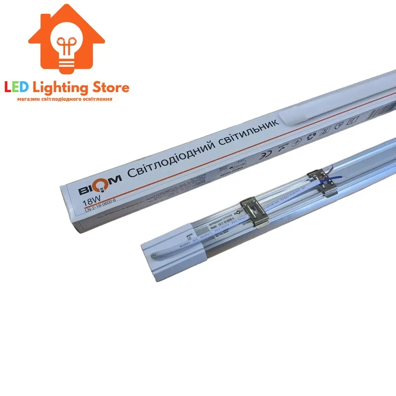 Лінійний LED світильник 18Вт 600мм 6200К IP20 LN-2-18-0600-6