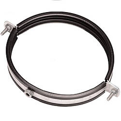 Хомут для труби 4 (112-121мм)з гумовим ущільнювачем і гайкою під шпильку М8