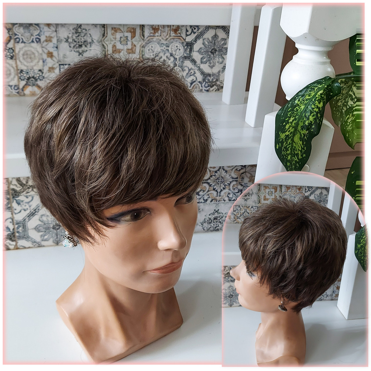 Перука коротка з термоволосся русявий мікс CXD 828- 12TT26, фото 1