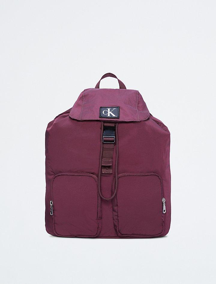 Великий рюкзак Calvin Klein із застібкою та кишенями 1159773387 (Бордовий, One size)