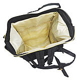 Сумка рюкзак для мами та малюка чорний багатофункціональний органайзер mommy bag портфель для мам на коляску, фото 9