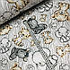 Бавовняна тканина польська Зоопарк на сіро-білому тлі (E-0483), фото 3