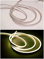 Лед флекс неон 6х12мм 12в (різки 1 см) світильник гнучкий неон.(Led FLEX Neon).Нейтральний-Білий (3800-4300K)