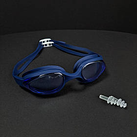 Окуляри для плавання з берушами для басейну плавальні окуляри для пірнання SAILTO Темно синій (G-2300)