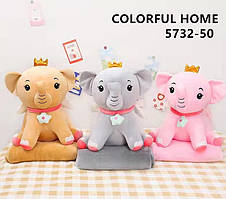 Плед дитячий + іграшка слоник і подушка 3в1 оптом