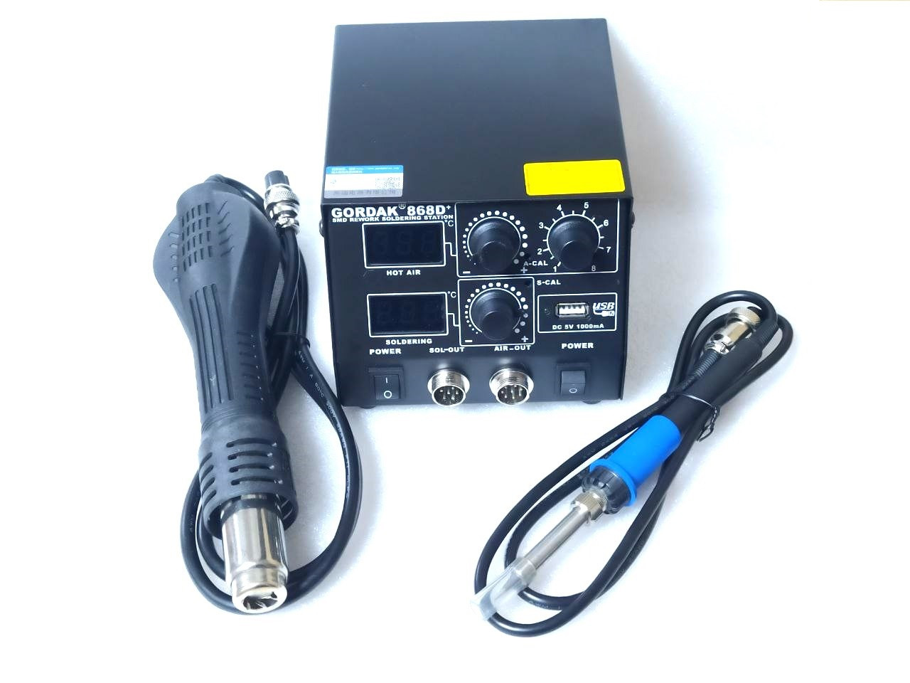 Паяльна станція Gordak 868D+ 2 в 1