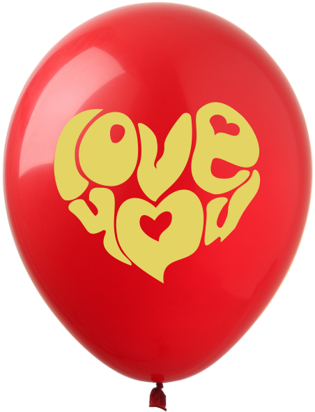 Латексные шары 12" (30 см) Love Gold, 10 шт