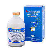 Амоксицилін 15% ПД Біовета антибактеріальний препарат для ін'єкцій, 100 мл