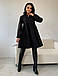 Повсякденне коротке жіноче плаття А-силуету, вільне, чорне, фото 3