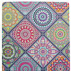 Замшевий Коврик для йоги Record FI-5662-18 розмір 183x61x0,3см синій-червоний з принтом, фото 2