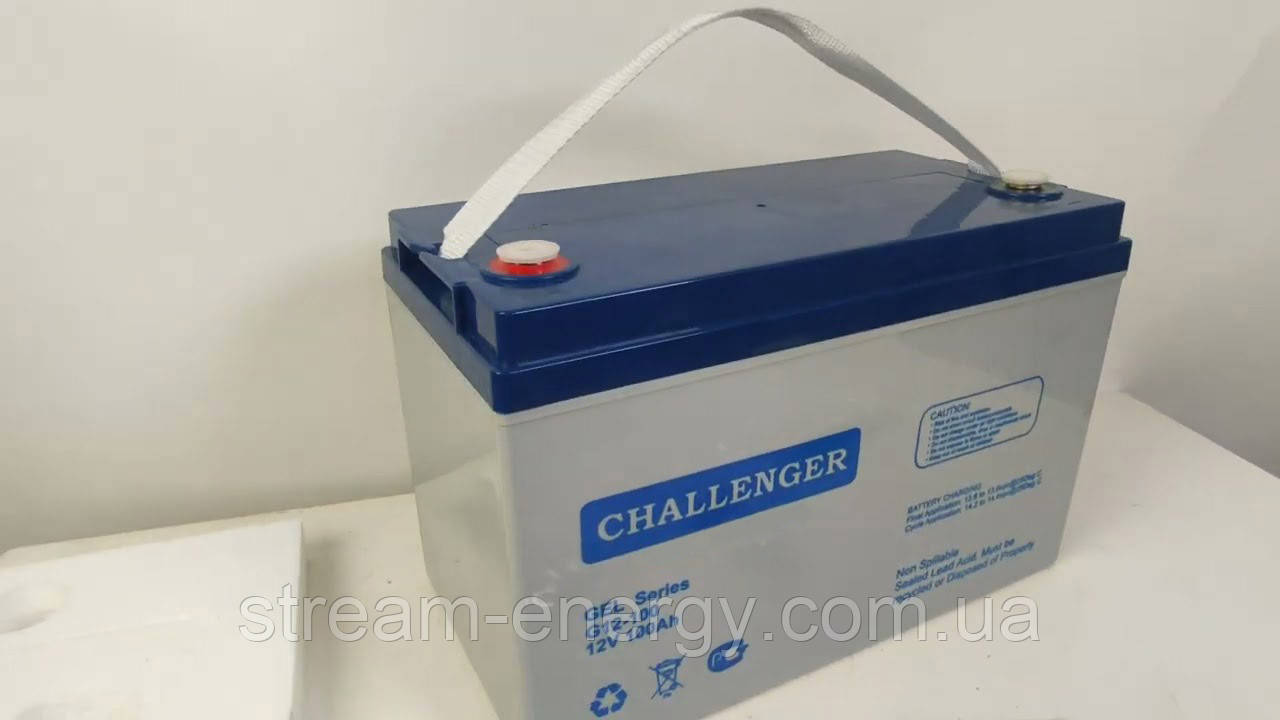 Гелевий акумулятор 100ампер для котла, Challenger G12-100, 12 вольт - для ДБЖ, інвертора, для дому, фото 1