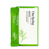 Нічна маска для обличчя в стіках OneSpring Green Tea Moisturizing с екстрактом чайного дерева