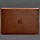 Шкіряний чохол-конверт на магнітах для Macbook 14 (світло-коричневий) шкіра Krast, фото 2