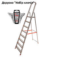 Стремянка алюминиевая Laddermaster Alcor A1A8. 8 ступенек + подарунок