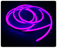 Яркий светодиодный неон 6х12mm 12V LED Felex NEON 120д/м. (кратность реза 2.5см). Цвет фиолетовый.