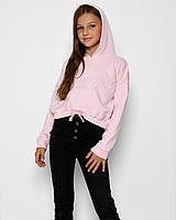 Розовые худи для девочек с капюшоном размер 152 158