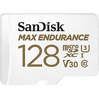 Карта памяти SanDisk microSDXC 128Gb Max Endurance V30 C10 (adapter SD) (SDSQQVR-128G-GN6IA)